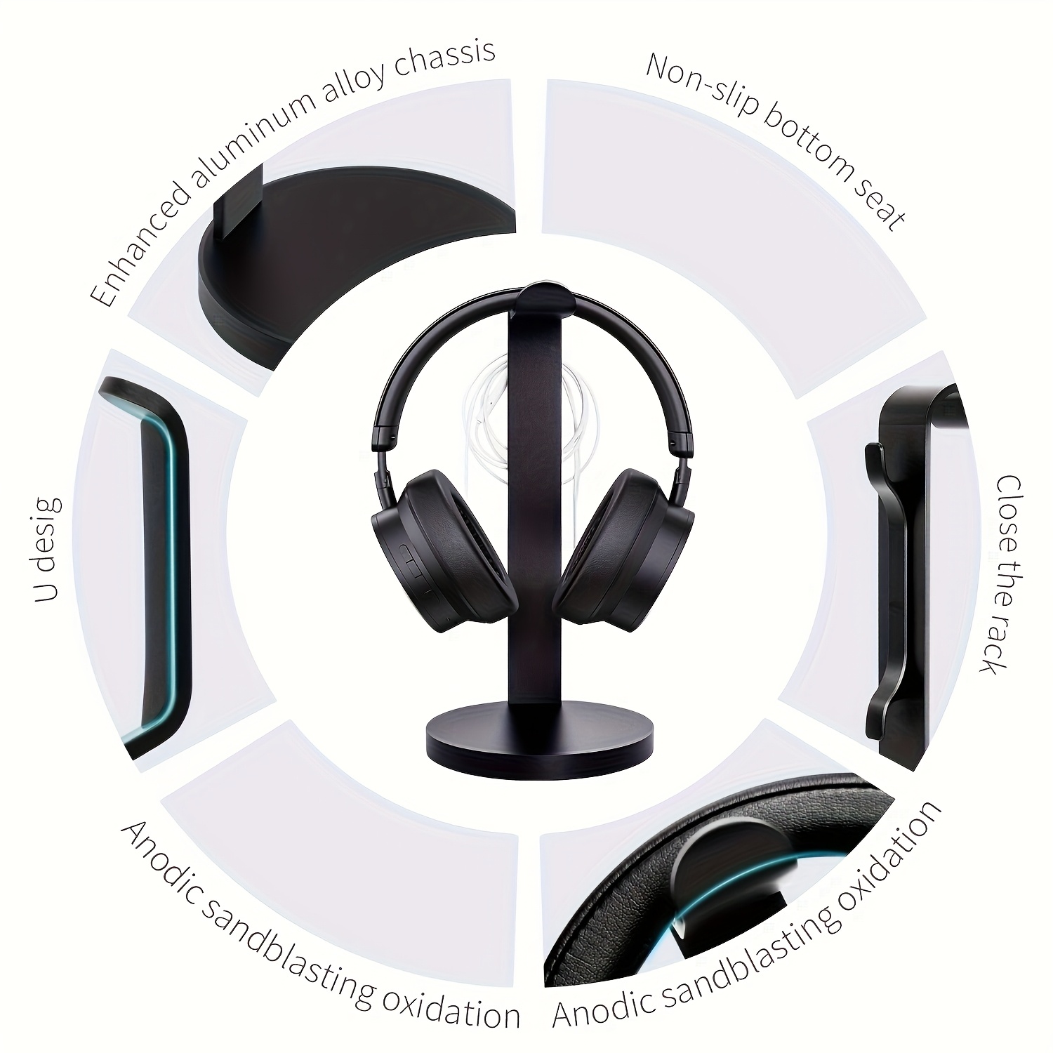 Aluminum Alloy Headphone Stand - Gaming Headset Wired 评论和价格
