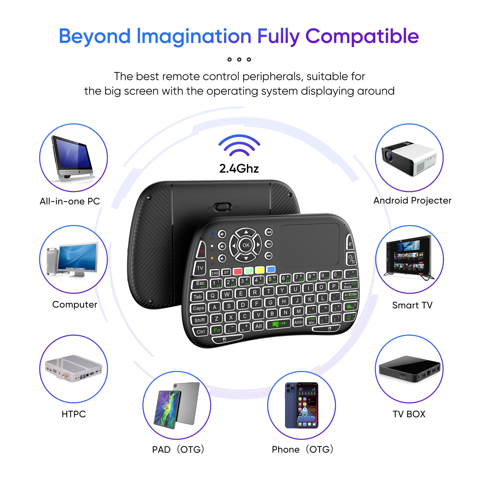 New M9 BT&2.4G Mini Wireless K - Gaming Console For Smart Tv 评论和价格