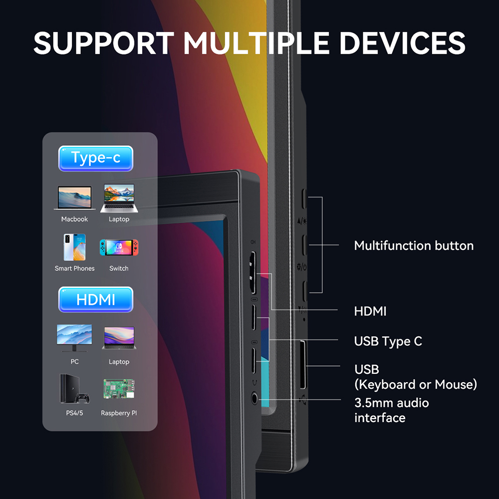 Touchscreen Portable Monitor 1 - Gaming Console For Smart Tv 评论和价格