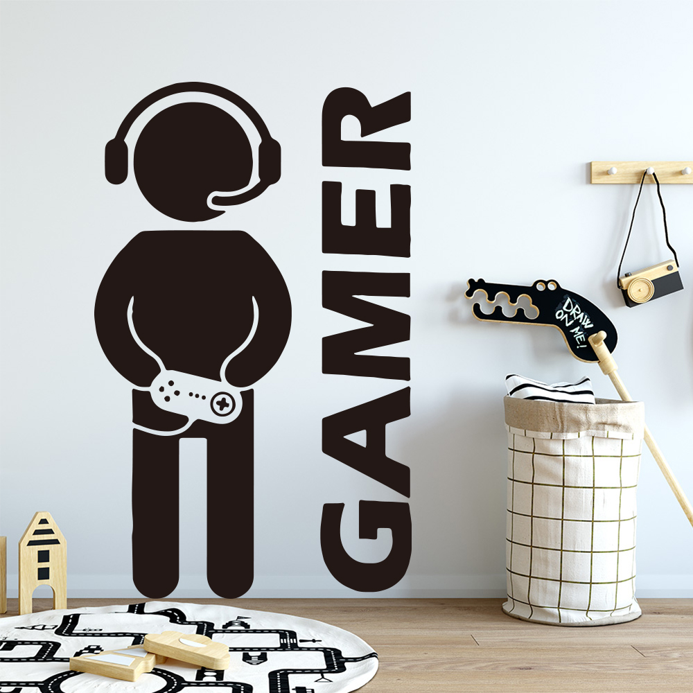 1pc Gamer Wall Art Decal For K - Gaming Console Handle 评论和价格