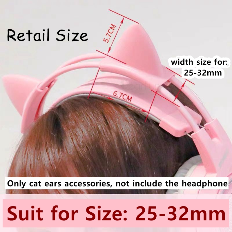 Pink Silicone Cat Ears Pendant - Gaming Headset Wired 评论和价格